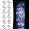 12 PCS Fairy Lights Cool White 3.3FT Silvery Copper Wire 20 LED String Lights Battery Powered, Starry String Lights Battery Operated Firefly Lights for Costume DIY Wedding Home Party Christmas